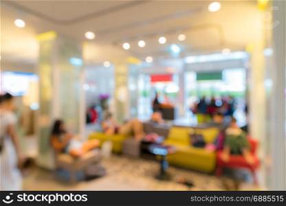 Abstract Blurred background of hotel lobby