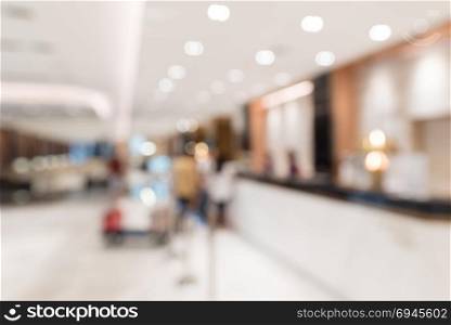 Abstract Blurred background of modern hotel lobby