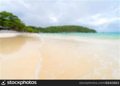 Abstract blurred background White sand beach and tropical sea