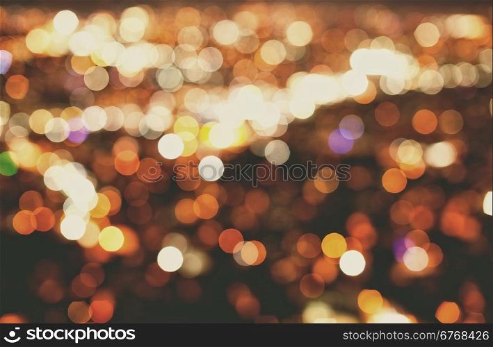 Abstract blurred big city lights