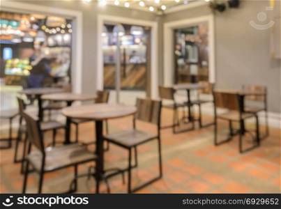 Abstract blurred coffee shop or restaurant for background