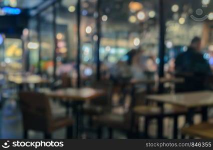 Abstract blurred coffee shop or restaurant for background. Retro filtered effect image