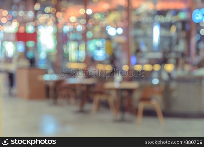 Abstract blurred coffee shop or restaurant interior background