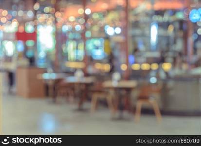 Abstract blurred coffee shop or restaurant interior background