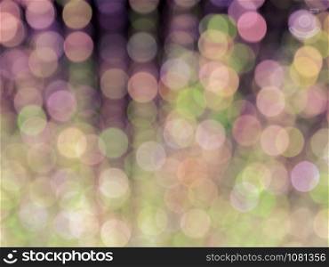 Abstract blurred color lights bokeh background. holidays, party and celebration concept.
