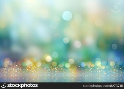 Abstract blurred fresh vivid spring summer light delicate pastel colored bokeh background texture with bright color lights. Generative AI