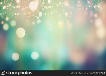 Abstract blurred fresh vivid spring summer light delicate pastel colored bokeh background texture with bright color lights. Generative AI