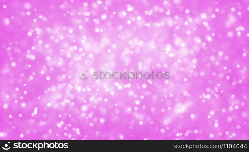 Abstract blurred Glow Glittering Particales, Sparkling bokeh background 3d rendering