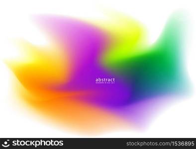 Abstract blurred gradient mesh background bright rainbow colors. Colorful smooth soft banner template. vector illustration