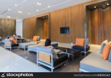 Abstract blurred interior hotel, hospital or office lobby for background