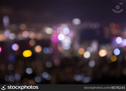 Abstract blurred lights background, Night city