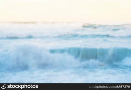 Abstract blurred ocean background. Travel summer vocation seascape