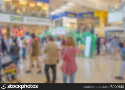 Abstract blurred shopping mall for background.
