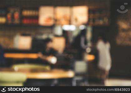 abstract blurred vintage coffee shop used for background images.