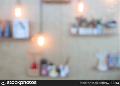 Abstract blurred Vintage lighting decorated on brown background, stock photo