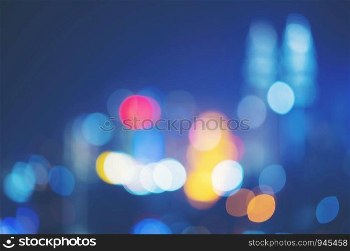 abstract blurry background of city view of Kuala Lumpur, Malaysia
