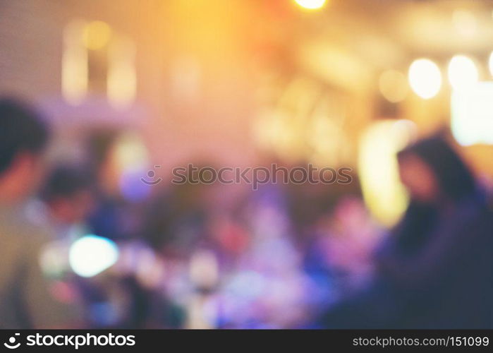 abstract blurry background of people party at night