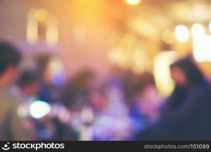 abstract blurry background of people party at night