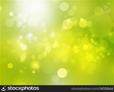 Abstract bokeh background. Natural outdoors bokeh background in green.