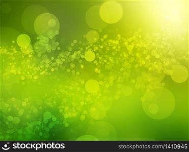 Abstract bokeh background. Natural outdoors bokeh background in green.