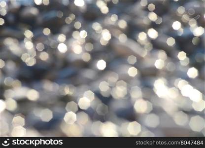abstract bokeh of sparkling water