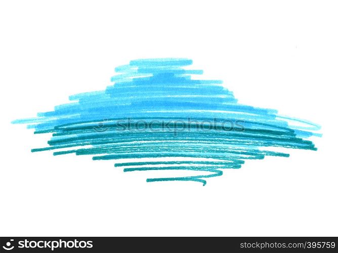 Abstract bright color touches texture isolated on white background