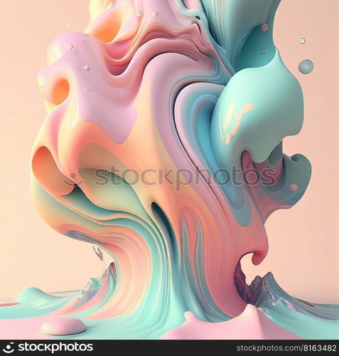 Abstract bright colorful pastel background. Generative Al image. Abstract bright colorful pastel background