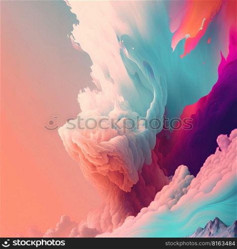 Abstract bright colorful pastel background. Generative Al image. Abstract bright colorful pastel background