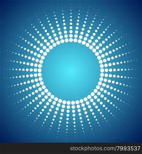 Abstract bright dotted sun background