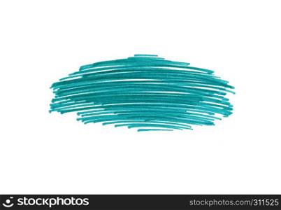 Abstract bright emerald touches texture isolated on white background