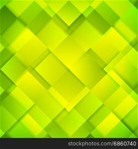 Abstract bright green squares background