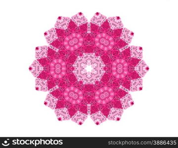 Abstract bright pattern shape on white background