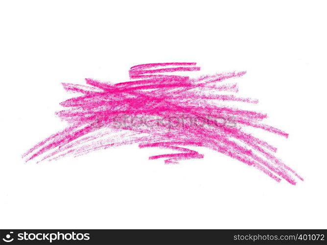 Abstract bright pink touches texture isolated on white background