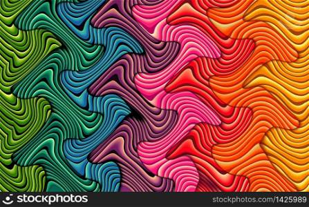 Abstract bright rainbow background eith waves