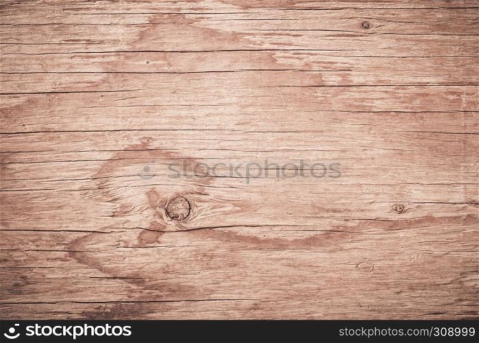 Abstract brown wooden Background, Plank striped timber desk, Top view of brown wood table