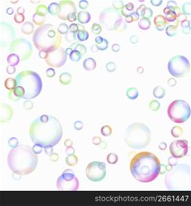 Abstract bubble design on white background