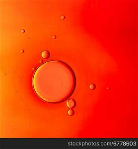 Abstract bubbles, orange, yellow and red colours