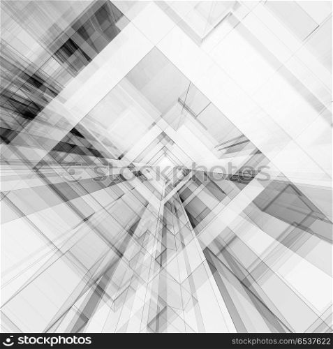 Abstract building 3d rendering. Abstract architecture. Concept view background 3D rendering. Abstract building 3d rendering