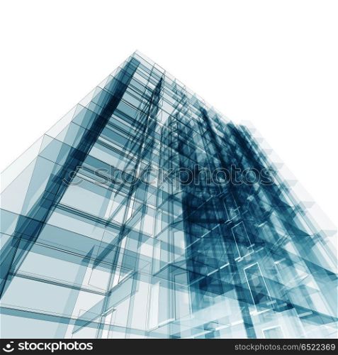 Abstract building 3d rendering. Abstract building 3d rendering. Architecture design and model my own. Abstract building 3d rendering