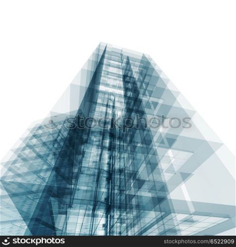 Abstract building 3d rendering. Abstract building 3d rendering. Architecture design and model my own. Abstract building 3d rendering