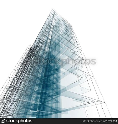 Abstract building background 3d rendering. Abstract building 3d rendering. Architecture design and model my own. Abstract building background 3d rendering