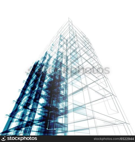 Abstract building background. Abstract building. Architecture design and model my own. Abstract building background