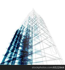 Abstract building background. Abstract building. Architecture design and model my own. Abstract building background
