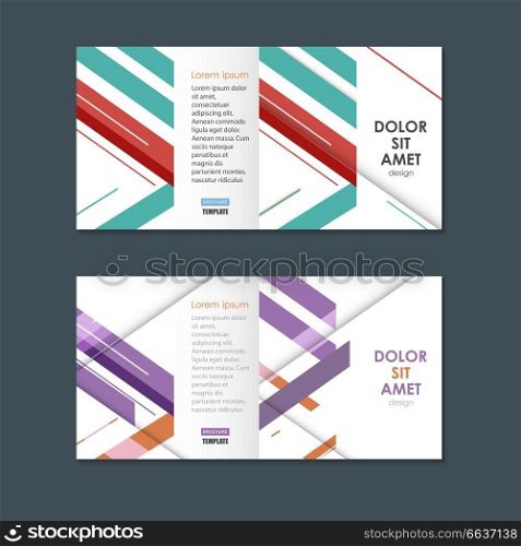 Abstract business square brochure design. Modern line cover template.. Abstract business square brochure design. Modern line cover template