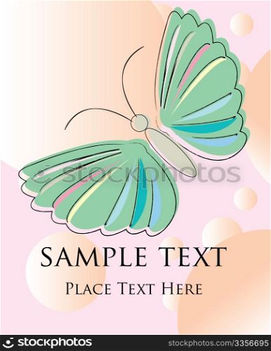 Abstract butterfly card