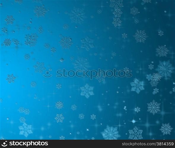 abstract christmas background blue with white snow