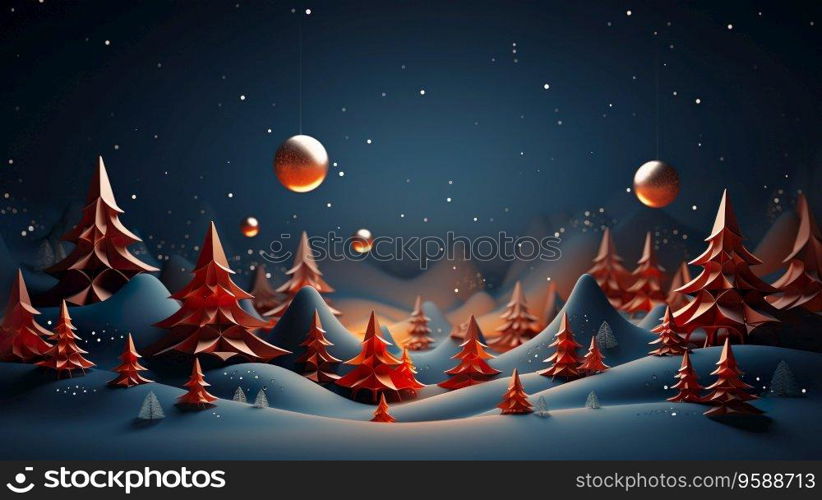 Abstract Christmas background. Dark blue and glow particle abstract background.
