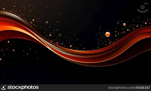 Abstract Christmas background. Gold, red on black background with gold particle.