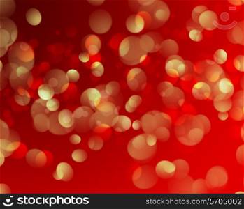 Abstract Christmas background of bokeh lights