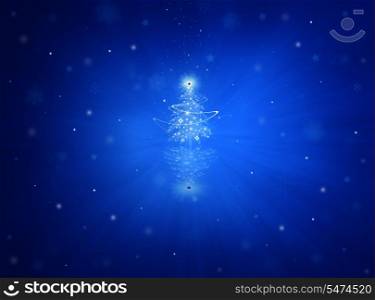 Abstract Christmas Background With Tree